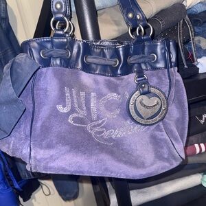 Vintage Juicy Couture Blue and Purple Shoulder Bag